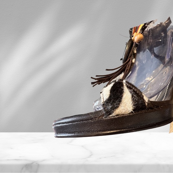 Ramon Tenza All Leather High Heel Sandals NWT 38 - Picture 8 of 9